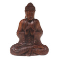 Wood Sculpture Buddha With Vitarka Mudra Indonesia