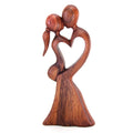 Wood Sculpture Loves Kiss Indonesia
