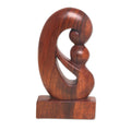 Wood Sculpture Maternal Embrace Indonesia