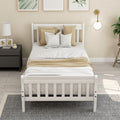 Wood Sleigh Bed Twin Platform Bed With Headboard Footboard