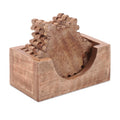Wood Snowflake Coasters With Holder Set Of 5