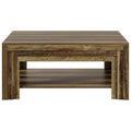 Wood Square Coffee Table 2 Tier Center Tea Table In Farmhouse Style By 1Easylife