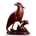 Wood Statuette Mother Hawk Indonesia