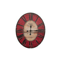 29 Oval Distressed Wood Wall Clock