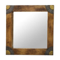 Wood Wall Mirror Charming Image Ghana Brown