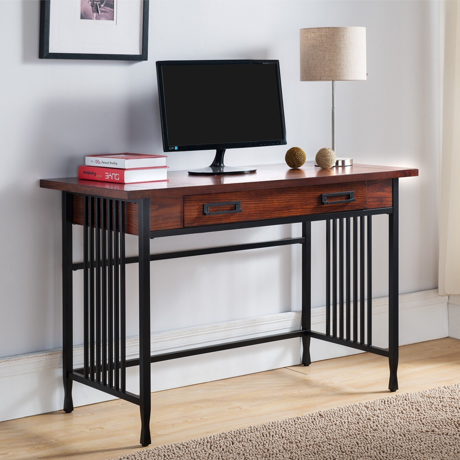Wood Writing And Computer Desk