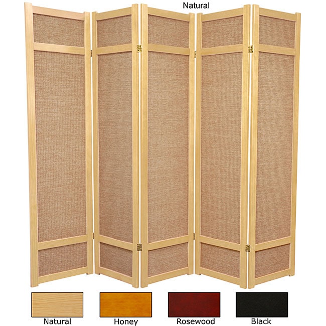 Handmade Wood And Jute 6 Foot 5 Panel Room Divider China