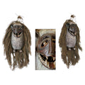 Wood And Jute Monkey Antics African Tribal Mask Ghana