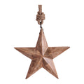 Wood And Jute Star Ornament 14.75 H