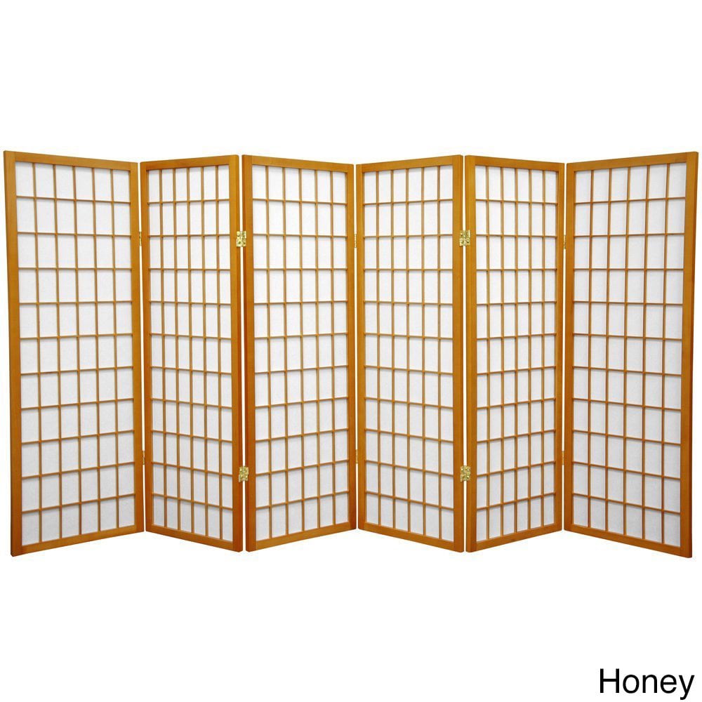 Handmade Wood And Rice Paper 4 Foot 3 Panel Shoji Windowpane Screen China