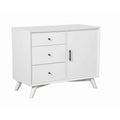 Wooden Accent Cabinet With 3 Drawers And 1 Door Brown