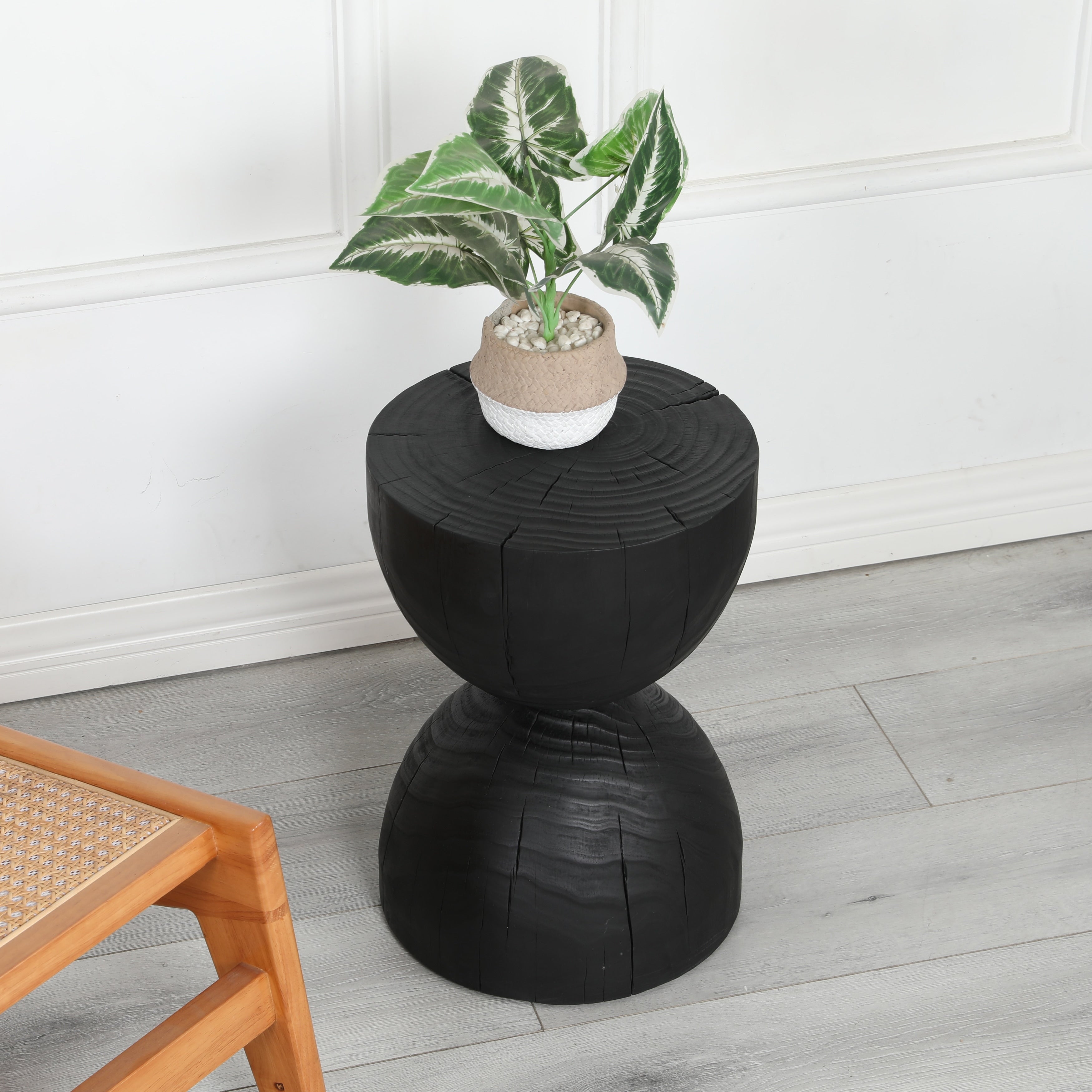 Wooden Accent Table Side Table Sofa Table For Living Room Coffee Table Center Table Black Cocktail Table