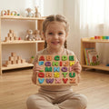 Wooden Alphabet Puzzle For Toddlers Abc Learning Board With Shapes Early Preschool Educational Toy For Kids