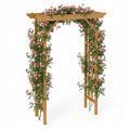 Wooden Arbor Wedding Arch For Ceremony Wood Trellis For Plant Climbing Christmas Decor Pergola For Garden Backyard