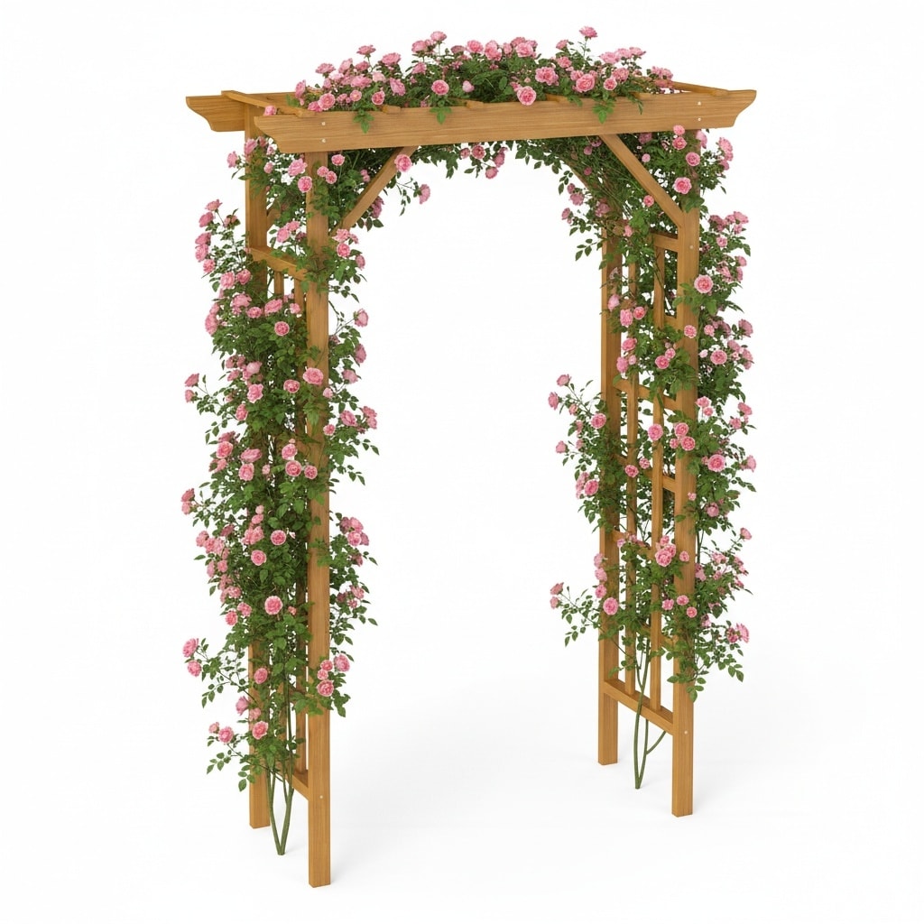 Wooden Arbor Wedding Arch For Ceremony Wood Trellis For Plant Climbing Christmas Decor Pergola For Garden Backyard