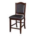 Wooden Armless High Chair Espresso Brown Black Set Of 2