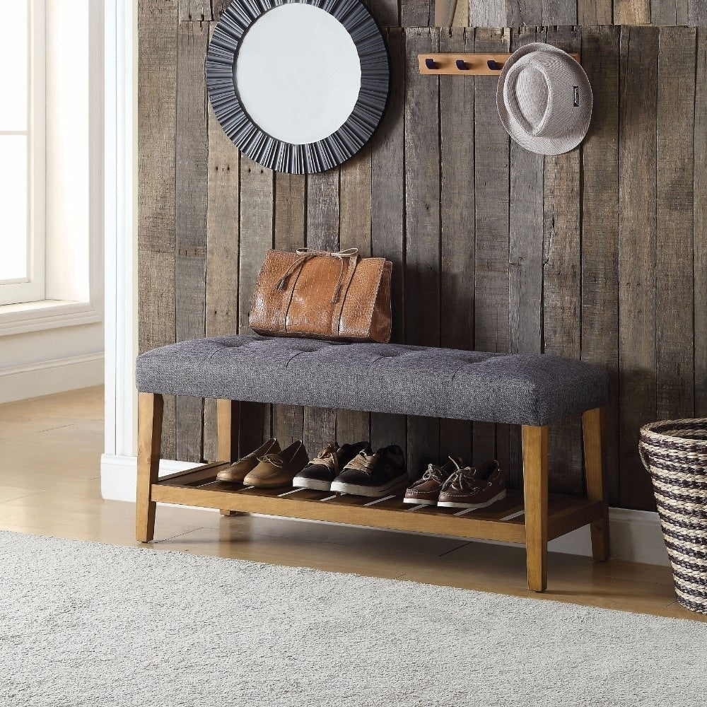 Wooden Bench Gray Oak