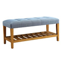 Wooden Bench Blue Oak