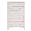 Wooden Chest With 5 Drawer Storage White