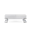 Wooden Coffee Table With Lift Top Storage Space White