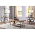 Wooden Coffee Table With X Crossed Metal Sides And Open Shelf Brown And Black