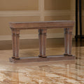 Wooden Console Table With One Bottom Shelf Oak Brown