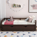 Wooden Daybed With Pull Out Trundle Expandable From Twin To King