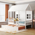Wooden Daybed Full Twin Size Wood House Bed With Twin Size Trundle
