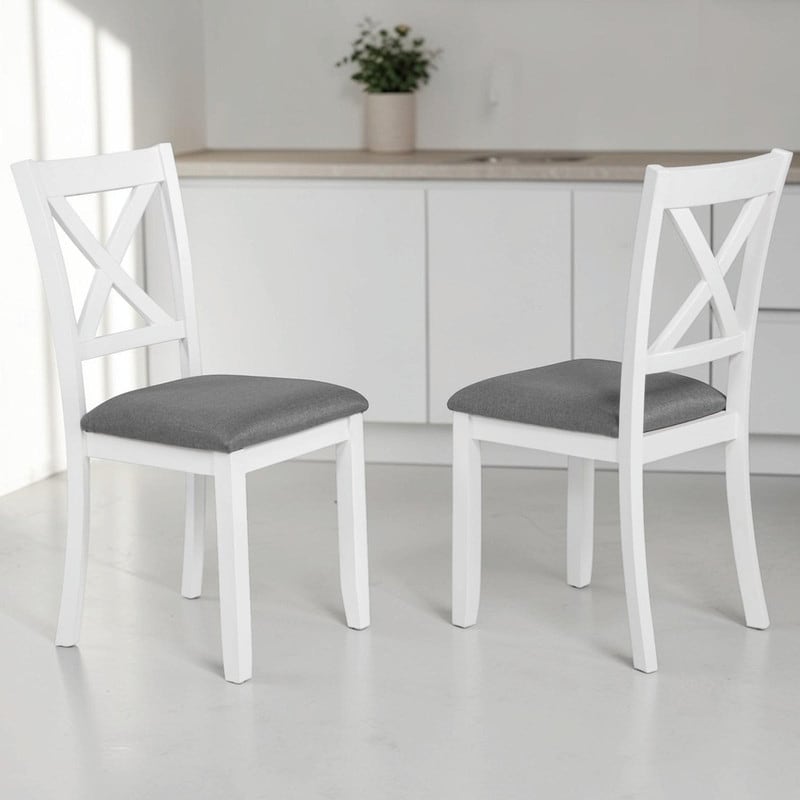 Wooden Dining Chairs Set Of 4 Upholstered Kitchen Dining Room Side Chairs With Padded Seat For Living Room