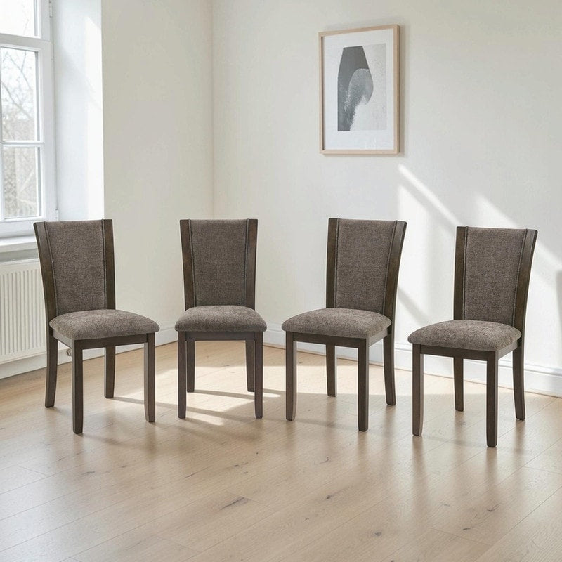 Wooden Dining Chairs Set Of 4 Upholstered Side Chairs With Padded Seat For Kitchen Dining Room