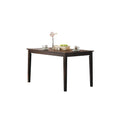 Wooden Dining Table With Tapered Legs Espresso Brown