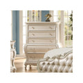 Wooden Drawer Chest With Five Drawers Pearl White