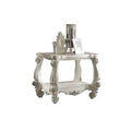 Wooden End Table With Bottom Shelf In White
