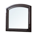 Wooden Mirror With Raised Frame And Molded Details Brown