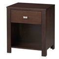 Wooden Nightstand With One Drawer And One Shelf Brown