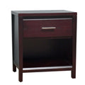 Wooden Nightstand With One Drawer And One Shelf Brown