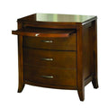 Wooden Nightstand With Three Drawers And One Pull Out Tray Brown