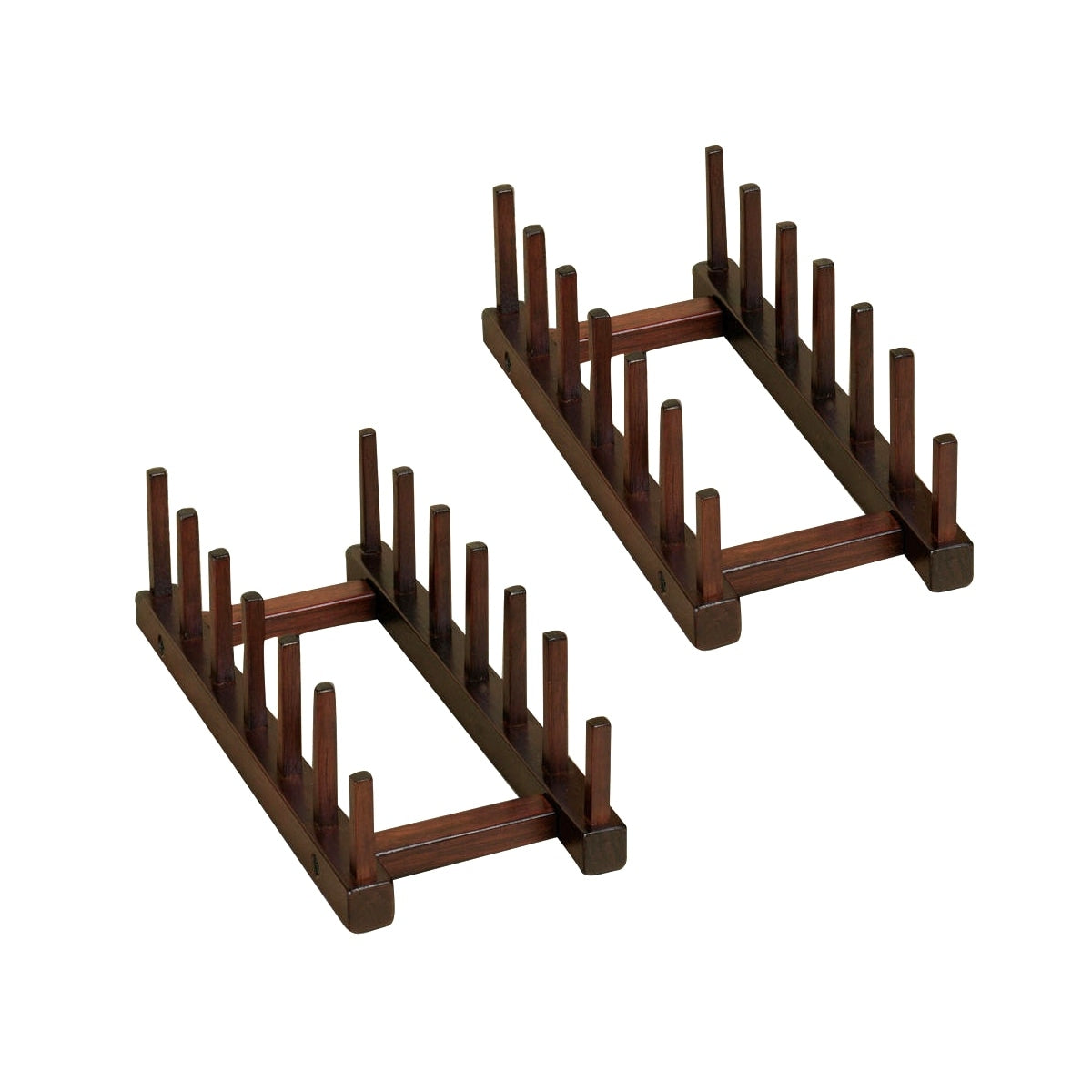 Wooden Plate Storage Rack Set Of 2