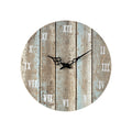 Wooden Roman Wall Clock Weathered Blue 16 Inch W