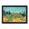 Wooden Sheds Among The Olive 1889 Vincent Van Gogh Custom Framed Canvas