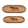 Woodland Moose Wood Trays Set Of 2