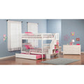 Woodland Staircase Bunk Bed Full Over Full With Full Size Urban Trundle Bed