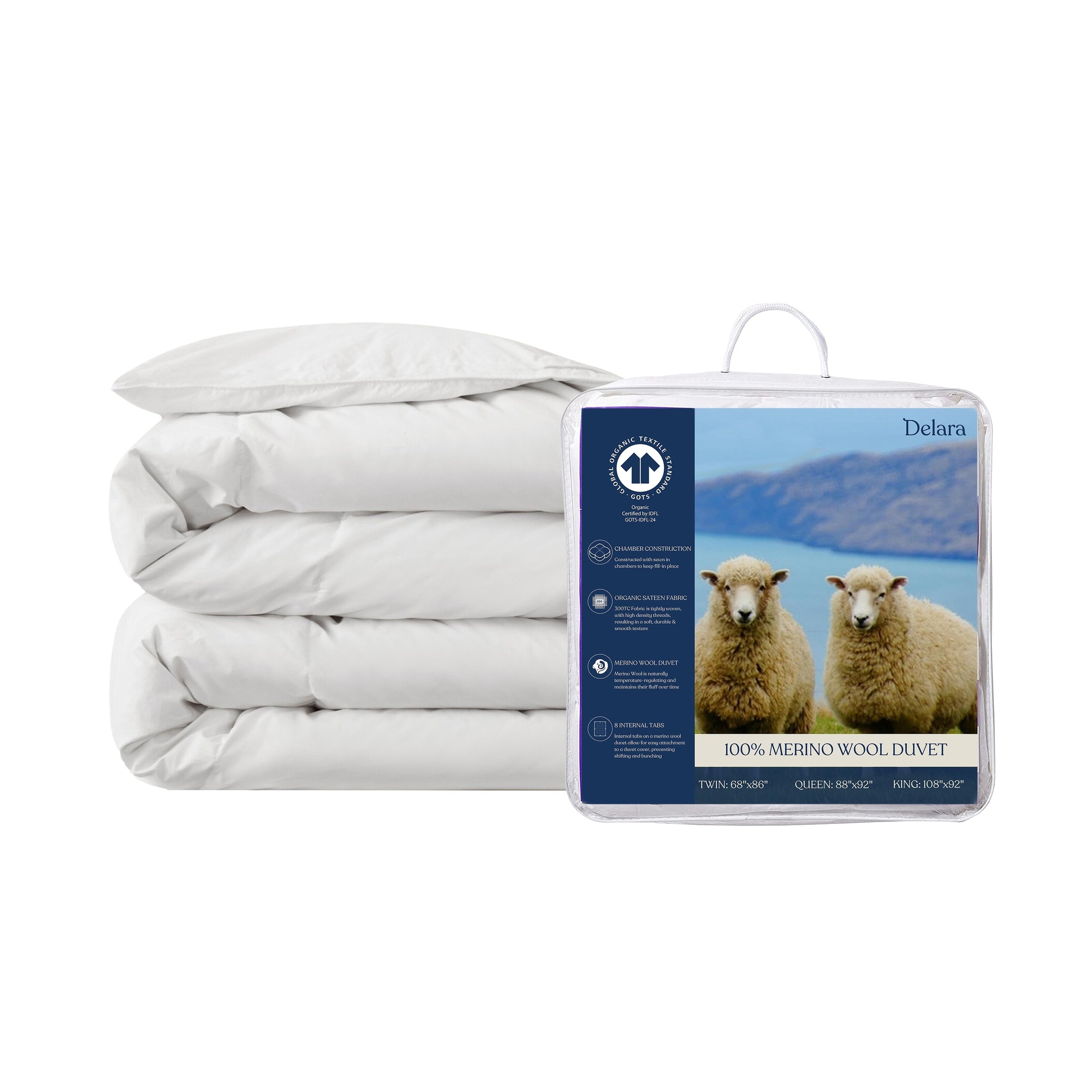 Wool Duvet Insert Organic Cotton Shell
