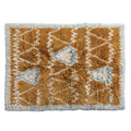 Wool Shag Area Rug With Floral Pattern 5 X 7