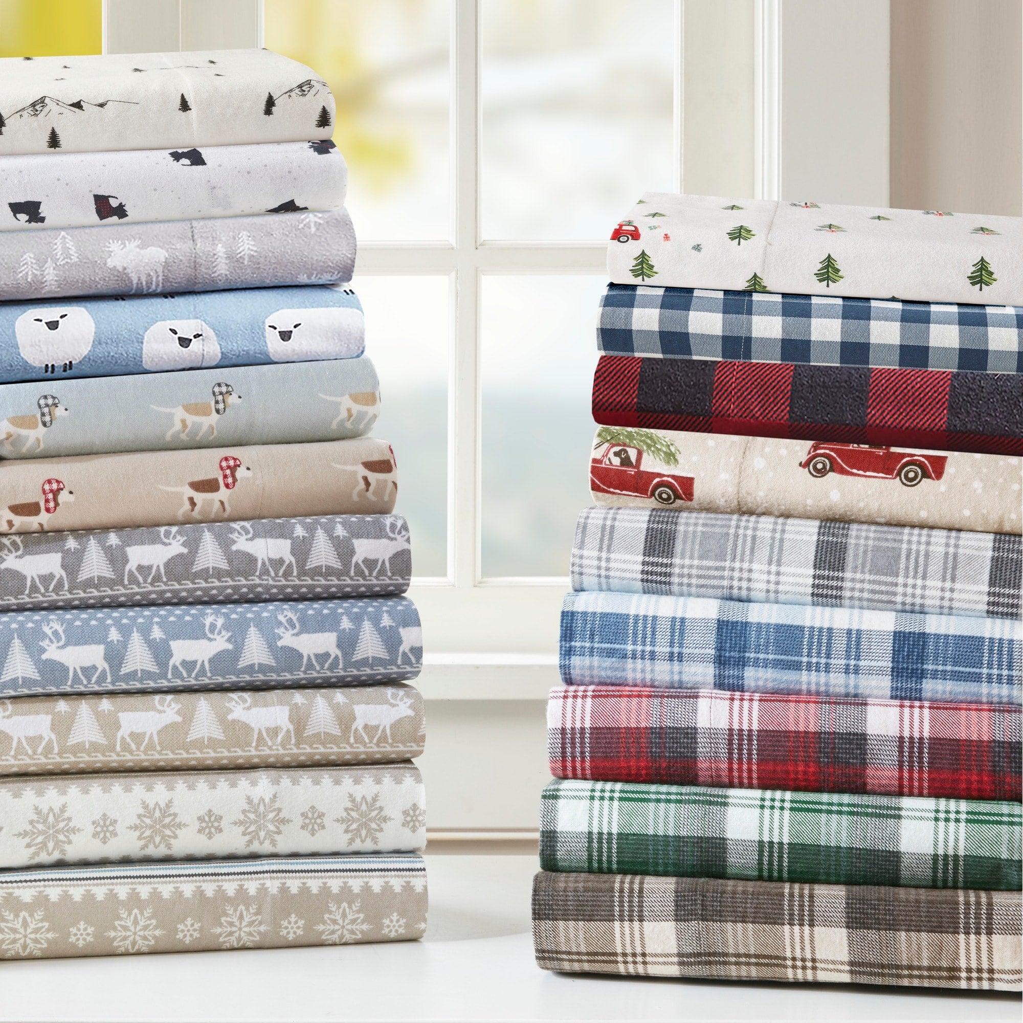 Woolrich Flannel Cotton Flannel Printed Sheet Set