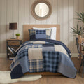Woolrich Winter Hills Tan Cotton Printed Pieced Quilt Set
