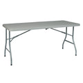 Work Smart 5 Resin Multi Purpose Center Fold Table With Wheels
