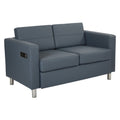 Porch Den Canal Loveseat With Dual Charging Station In Dillon Fabric K D