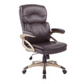 Work Smart Excutive Managers High Back Espresso Bonded Leather Chair With Cocoa Accents