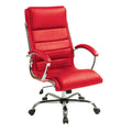 Work Smart Executive Chair With Padded Arms In Faux Leather